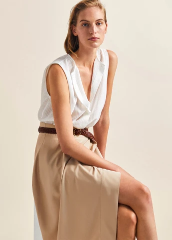 Біла блуза Massimo Dutti