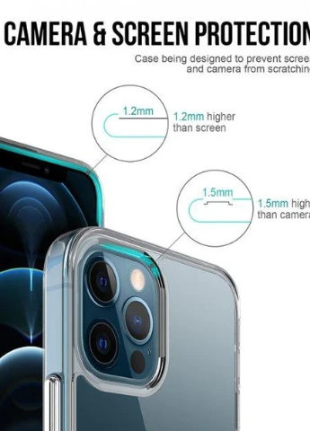 Протиударний силіконовий чохол Space для iPhone 12 Pro Max Прозорий No Brand (254324973)