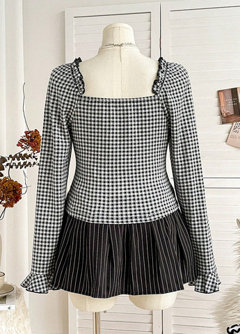 Чорно-біла блуза SHEIN