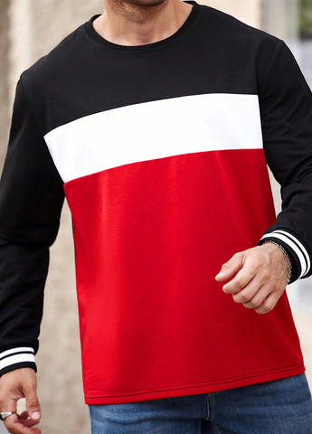 Лонгслів SHEIN колор блок комбінований кежуали поліестер