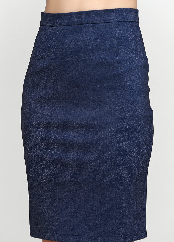 Темно-синяя кэжуал однотонная юбка BERENIS карандаш
