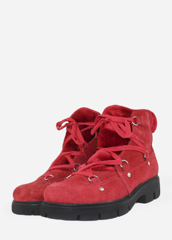 Осенние ботинки rdt138-11 красный Daragani из натуральной замши