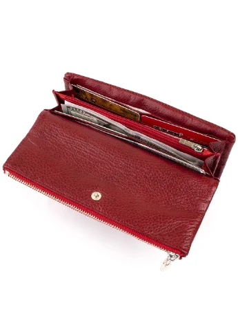 Жіночий шкіряний гаманець-клатч 18,5х9,8х2 см st leather (229461063)