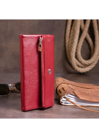 Жіночий шкіряний гаманець-клатч 18,5х9,8х2 см st leather (229461063)