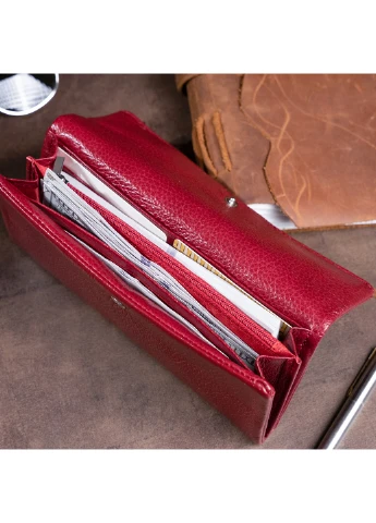 Жіночий шкіряний гаманець-клатч 18,5х9,8х2 см st leather (229461063)