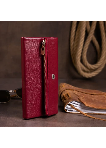 Жіночий шкіряний гаманець-клатч 18,5х9,8х2 см st leather (229461063)
