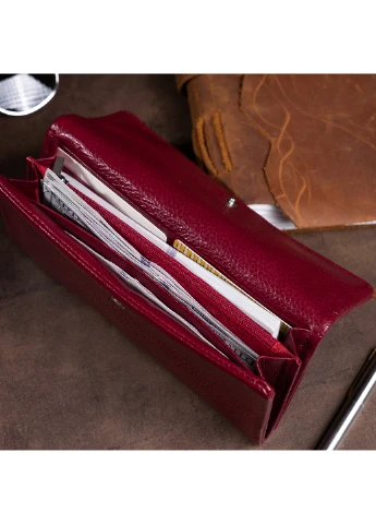 Жіночий шкіряний гаманець-клатч 18,5х9,8х2 см st leather (229461063)