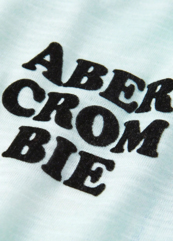 Бирюзовая летняя футболка с коротким рукавом Abercrombie & Fitch