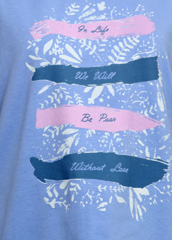 Блакитна літня футболка Think Positive