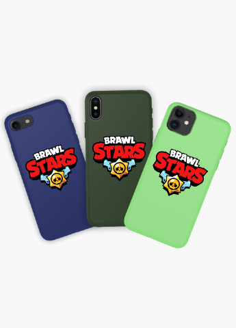 Чохол силіконовий Apple Iphone 7 Лого Бравл Старс (Logo Brawl Stars) (17361-1000) MobiPrint (219288565)