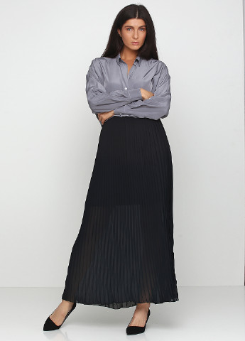 Черная кэжуал однотонная юбка Silvian Heach макси