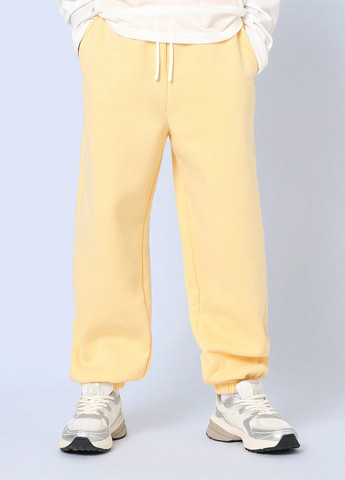 Желтые спортивные, кэжуал демисезонные брюки джоггеры SHEIN
