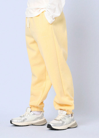 Желтые спортивные, кэжуал демисезонные брюки джоггеры SHEIN