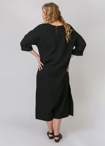 Черное кэжуал платье INNOE с рисунком