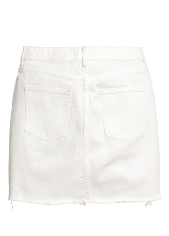 Спідниця H&M однотонна біла джинсова