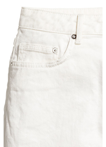 Белая джинсовая однотонная юбка H&M