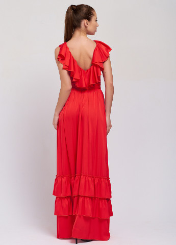 Красное вечернее платье а-силуэт Sellin однотонное