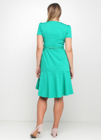 Зеленое кэжуал платье Ciolla однотонное
