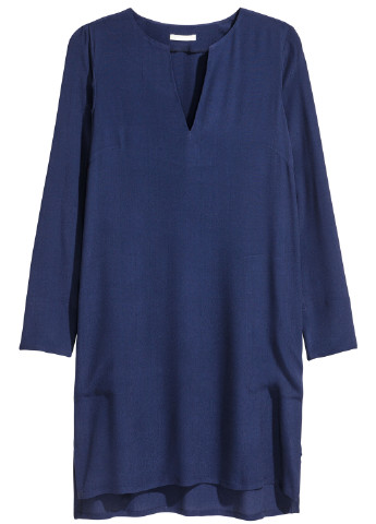 Темно-синя кежуал сукня оверсайз H&M однотонна