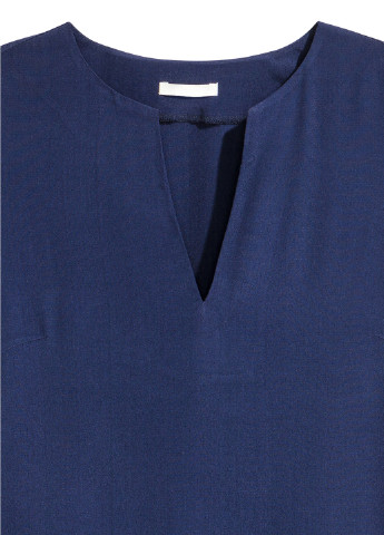 Темно-синее кэжуал платье оверсайз H&M однотонное