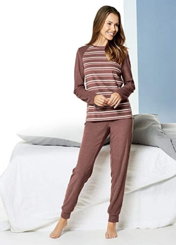 Кофейная всесезон пижама (лонгслив, брюки) лонгслив + брюки Esmara