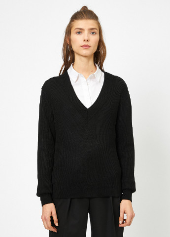 Черный демисезонный свитер KOTON