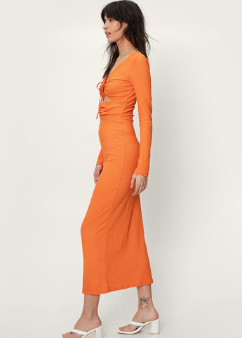 Оранжевое кэжуал платье футляр Nasty Gal однотонное