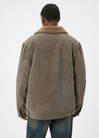 Темно-бежева демісезонна куртка KOTON