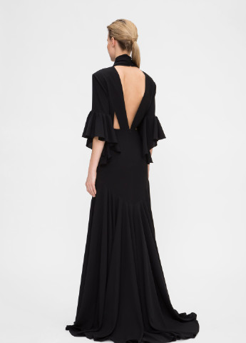 Черное вечернее платье Dafna May однотонное