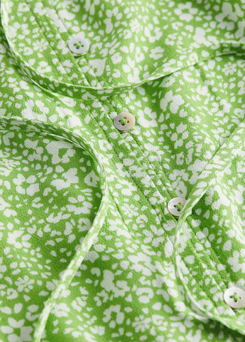 Зелена кежуал сукня для вагітних в стилі армпір H&M з квітковим принтом