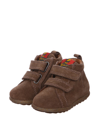 Детские коричневые осенние кэжуал ботинки с тиснением для мальчика
