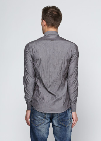Серебряная кэжуал рубашка однотонная Antony Morato