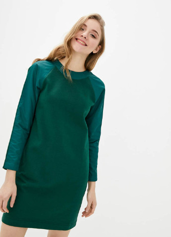 Темно-зелена кежуал сукня сукня-світшот Promin однотонна