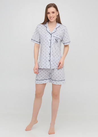 Серая всесезон пижама (рубашка, шорты) рубашка + шорты SV