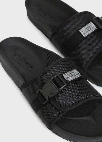 Черные кэжуал слайдеры Pepe Jeans