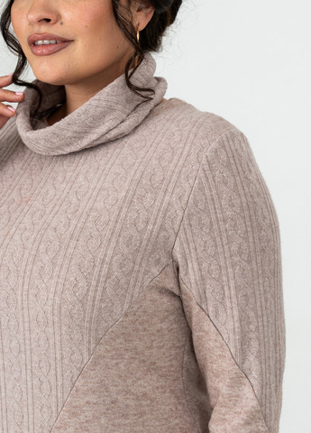 Світло-бежева кежуал сукня сукня светр A'll Posa однотонна