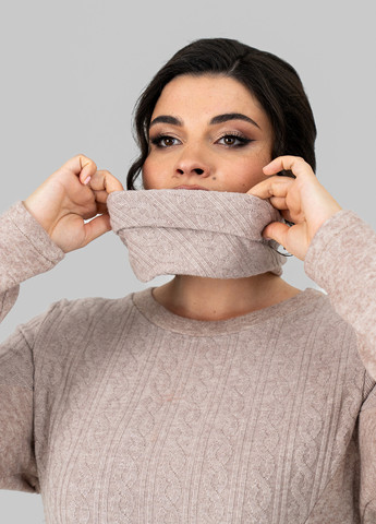 Світло-бежева кежуал сукня сукня светр A'll Posa однотонна