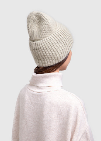Зимняя теплая ангоровая женская шапка с отворотом на флисовой подкладке 500153 DeMari (254445122)