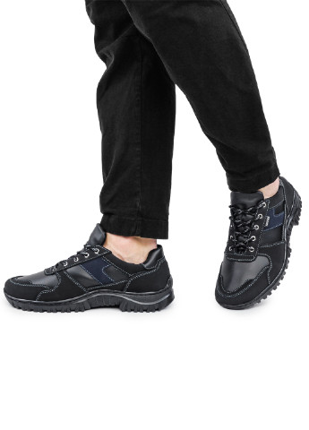 Черные демисезонные кроссовки мужские демисезонные черные из кожзама 1354977697 Kindzer
