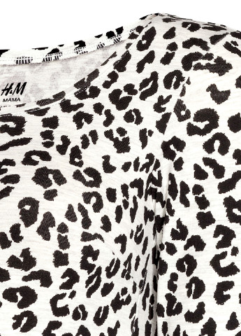 Черно-белый демисезонный кэжуал лонгслив H&M леопардовый