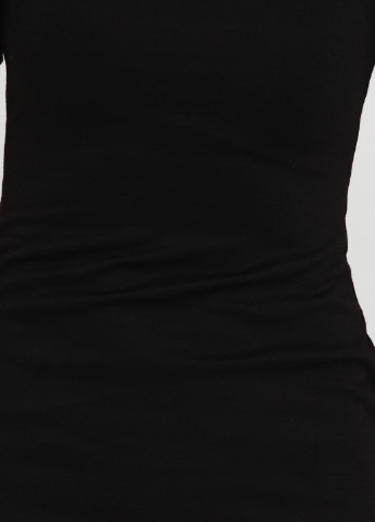 Черное кэжуал платье Amplebox однотонное