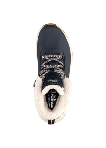 Зимние ботинки хайкеры Jack Wolfskin с тиснением, с белой подошвой, с логотипом из искусственного нубука, тканевые