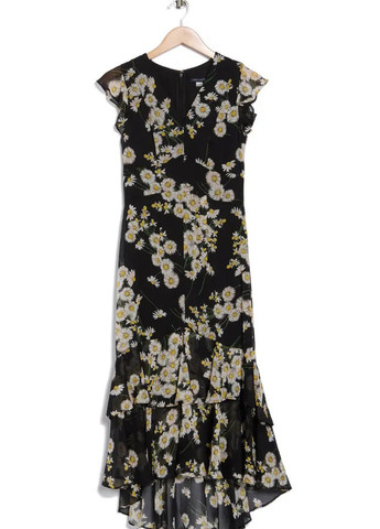 Черное кэжуал платье Tommy Hilfiger с цветочным принтом