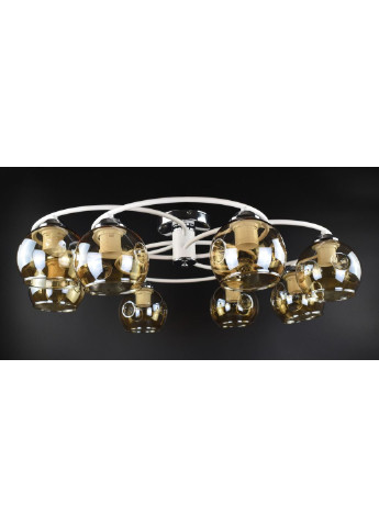 Люстра стельова на 8 лампочок 7060/8-wh-br білий 20х70х70 см. Sunnysky (253528165)