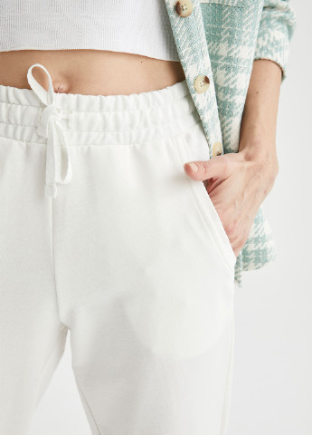 Белые кэжуал летние джоггеры брюки DeFacto