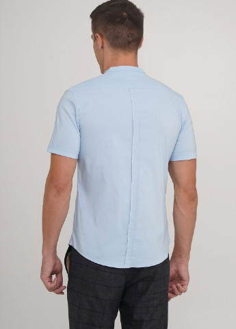 Голубой классическая рубашка однотонная Trend Collection