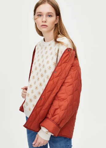 Молочный свитшот Pull & Bear надпись без декора (251916865)
