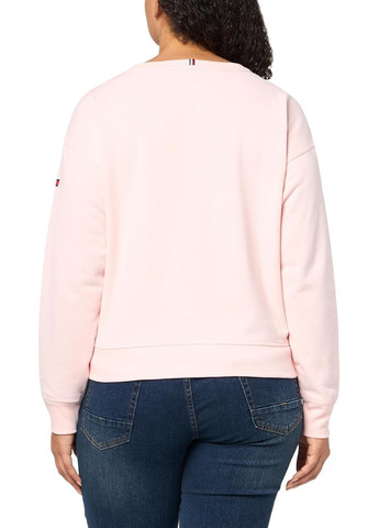 Розовый свитшот Tommy Hilfiger однотонный без декора (362389190)