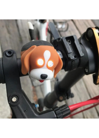 Фонарик мигалка Собака для детского велосипеда на руль свет освещение 3 режима работы белое свечение 63х38х47 мм (22428-Нов) Unbranded (253658902)