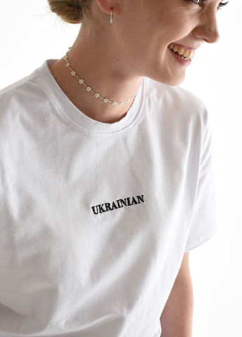 Белая летняя футболка ukrainian SGEMPIRE